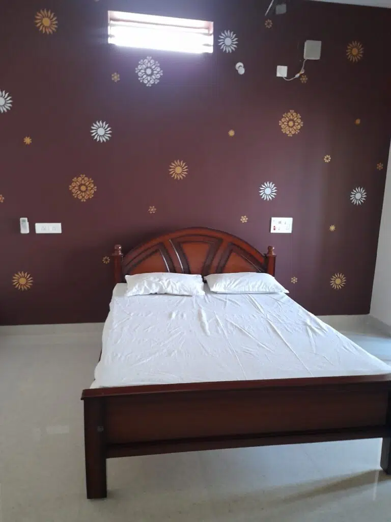 Bedroon-1 at Shunmuga Bhavanam, eco-friendly guest house Thiruchendur